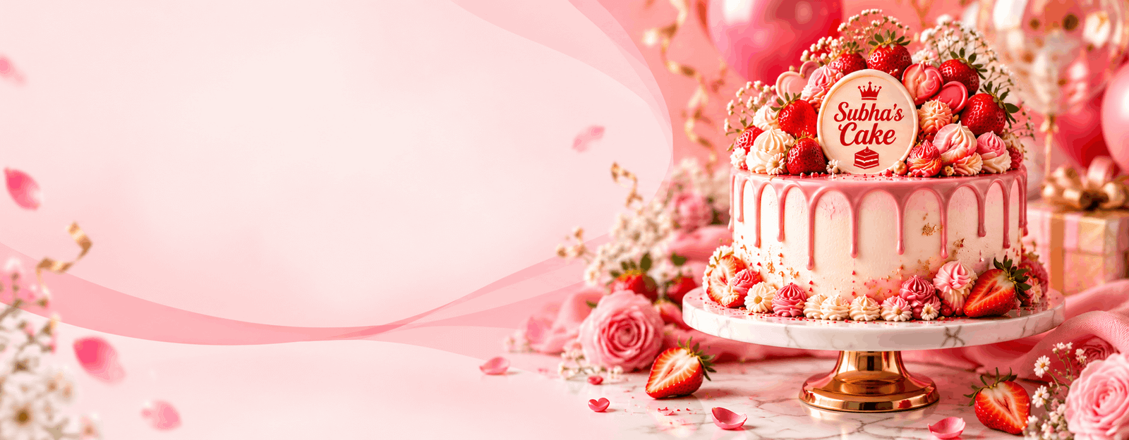 Colourful birthday cake decorated with candles and sprinkles